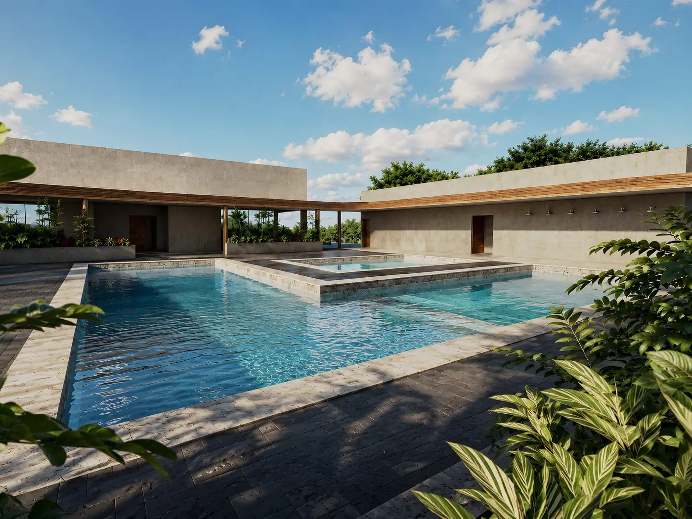Piscina privativa no pátio do chalé